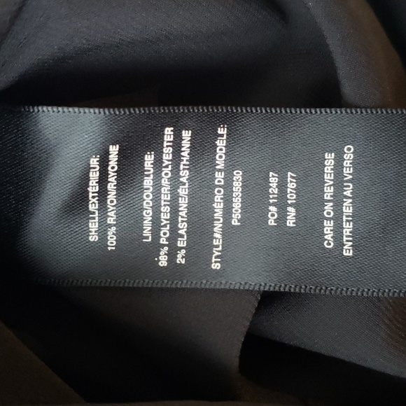 Alice + Olivia navy blue & cream summer dress w weighted lining - Picture 9 of 10